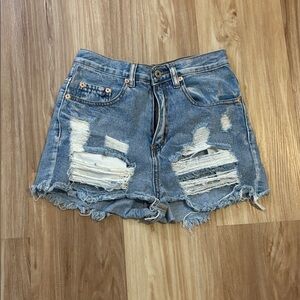 Forever 21 Sky Blue Denim Shorts